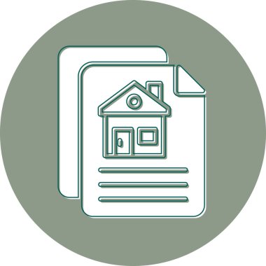 Contract icon, vector illustration simple design