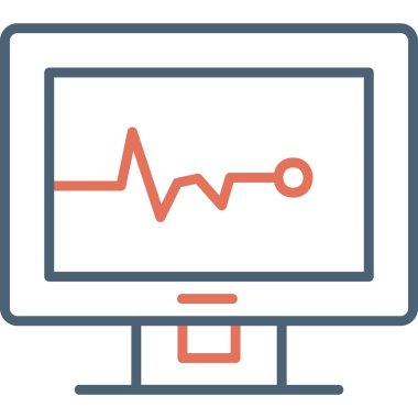 Kardiyogram. Web simgesi basit illüstrasyon 