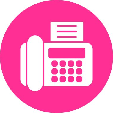 Faks makinesi. Web simgesi basit illüstrasyon