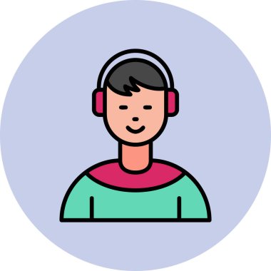 Man web simgesi basit illüstrasyon 