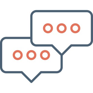 Konuş. Web simgesi basit illüstrasyon