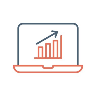 graph with growing chart icon vector illustration graphic design