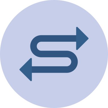 Zigzag Ok simgesi vektör illüstrasyonu