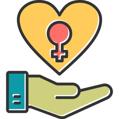 Empati rengi düz vektör simgesi