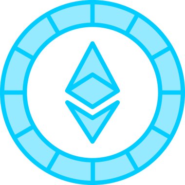 ethereum. Web simgesi basit illüstrasyon