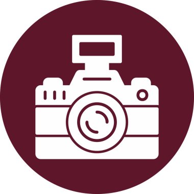 Fotoğraf Kamerası Simgesi. Vektör İllüstrasyonu