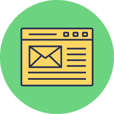 E-posta. Web simgesi basit illüstrasyon 