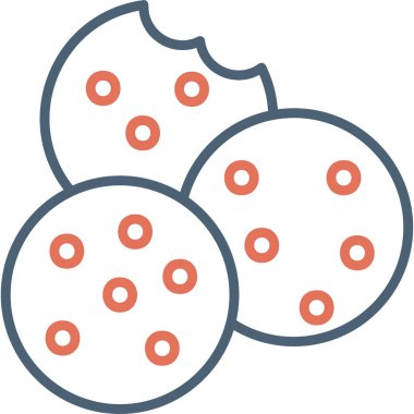 Kurabiye. Web simgesi basit illüstrasyon