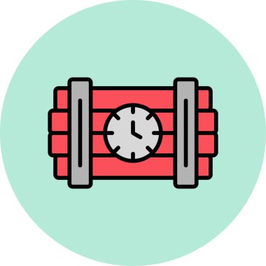 vector illustration of bomb modern icon