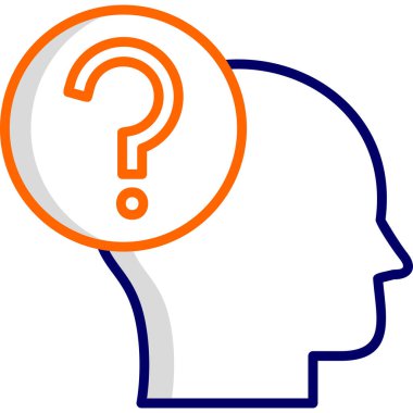 Soru işareti simgesi. Baş vektör simgelerinin özet çizimi