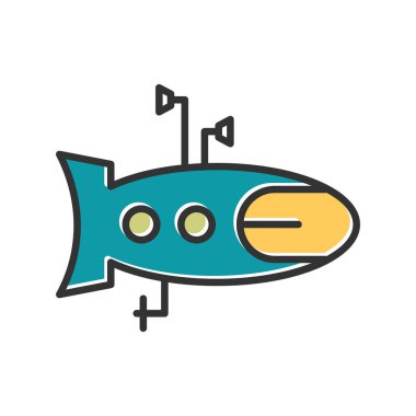 space ship icon vector. an isolated symbol on a white background.