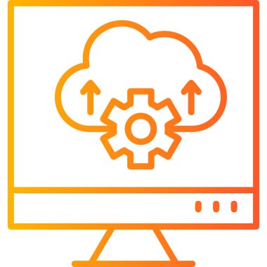 vector cloud technology icon illustration