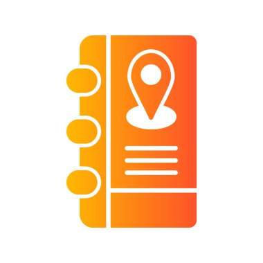 Adres defteri simgesi Vektör illüstrasyonu