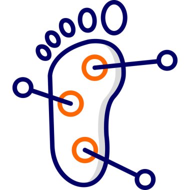 Ayak Akupunktur Ağ ikonu vektör illüstrasyonu