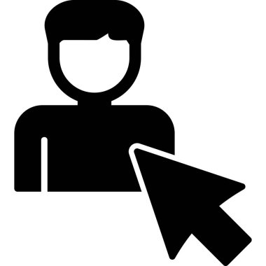 Seçili kişi simgesi vektör illüstrasyonu