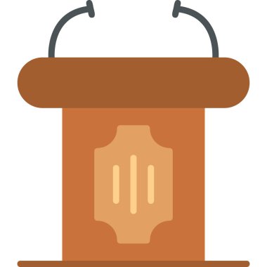 Podyum. Web simgesi basit bir illüstrasyon. Tribün simgesi