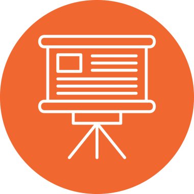 iş sunumu düz vektör simgesi