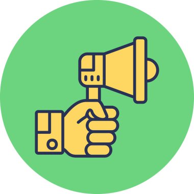 Megafon ikonu vektör illüstrasyonu