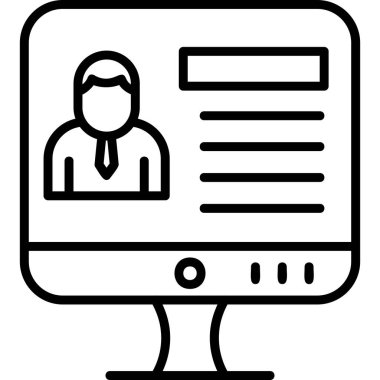 Online eğitim. Basit resimleme