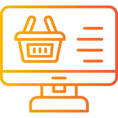 Alışveriş. Web simgesi basit illüstrasyon