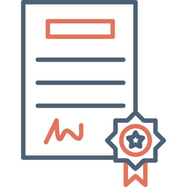 Sertifika. Web simgesi basit tasarım 