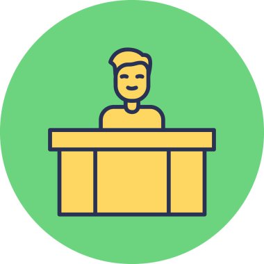 Sunum. Web simgesi basit illüstrasyon