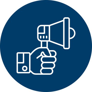 Megafon ikonu vektör illüstrasyonu