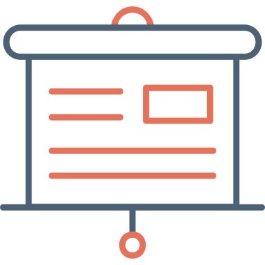 iş sunumu düz vektör simgesi