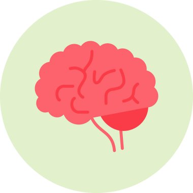  Beyin ikonu. Basit resimleme