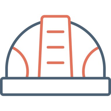 Miğfer. Web simgesi basit illüstrasyon 