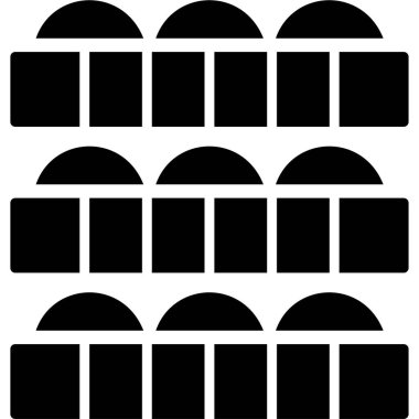 Çit. Web simgesi basit illüstrasyon