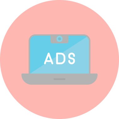 Reklam web simgesi basit illüstrasyon