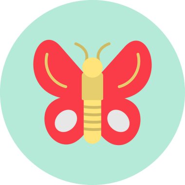 Kelebek. Web simgesi vektör illüstrasyonu