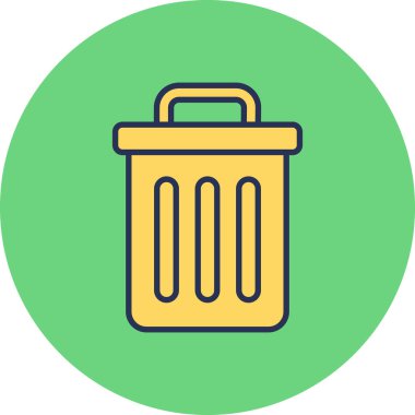 Moda biçimi izole edilmiş arkaplanda çöp kutusu simgesi