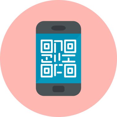 Barkod Web simgesi basit illüstrasyon