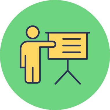 business Training, businessman at desk explaining strategy