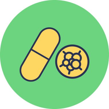 Tıbbi hap vektör simgesi, illüstrasyon 