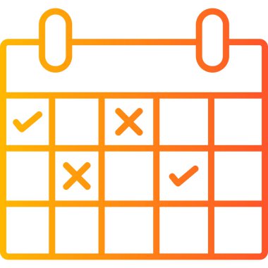 Takvim simgesi, vektör illüstrasyonu basit tasarım