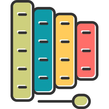 Ksilofon. Web simgesi basit illüstrasyon