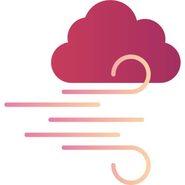 Rüzgar, hava simgesi vektör illüstrasyonu