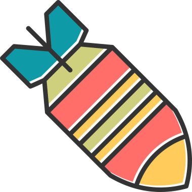 Nükleer bomba ikonunun vektör çizimi