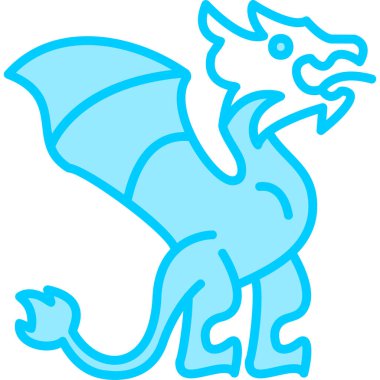 Ejder simgesi vektör illüstrasyonu