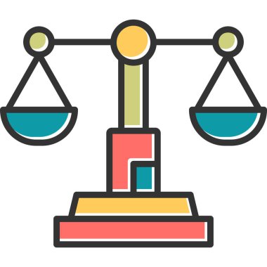 Denge kavramı. Ölçeklendirme web simgesi basit resimleme