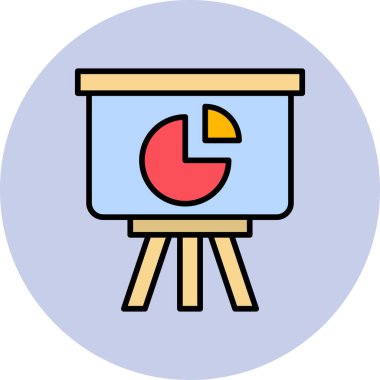 Pasta çizelgesi simgesi, modern tasarım illüstrasyonu