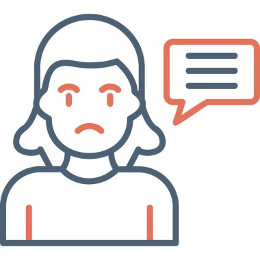 Konuş. Web simgesi basit illüstrasyon