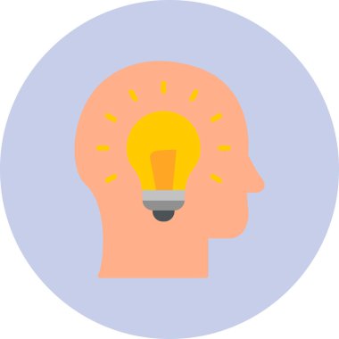 İnsan fikri modern simge, vektör illüstrasyonu