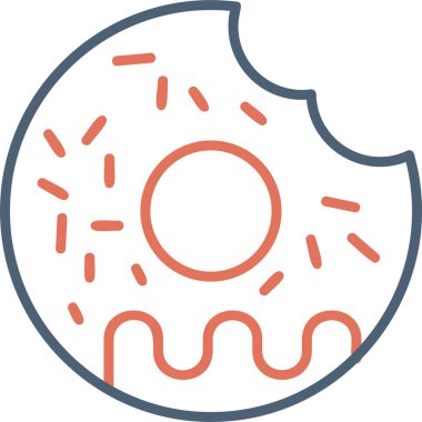 donut. Web simgesi basit illüstrasyon