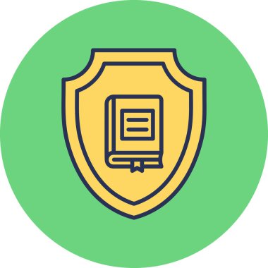 Koruma çizgisi simgesi, vektör illüstrasyonu