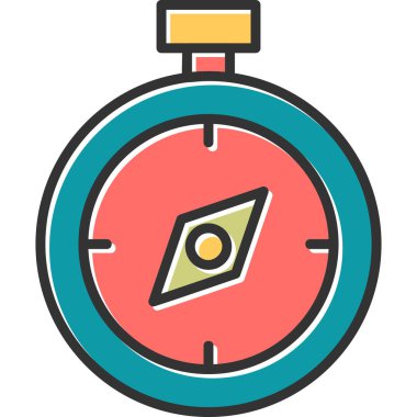 Pusula. Web simgesi basit tasarım