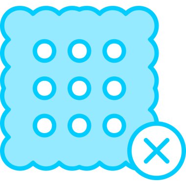 Sweets yok modern simge, vektör illüstrasyonu